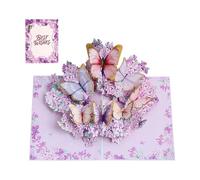 3D Valentine's Day Greeting Cards, Surprise Butterfly Element, 20x15cm, Flower Greeting Card, Vintage Love Card, Thoughtful Keepsake Gifting, For Kids, Mother, Sister, Daughter, Friends