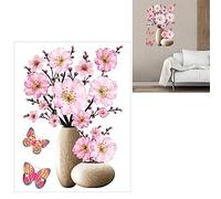 3D Vase Wall Stickers Study Living om Waterproof Stereo Art Mural Decal