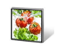 3D Vegetable Tomatoes Lettuce Funny Lapel Pins Square Brooch Tie Suit Dress Accessories for Men Women Wedding Birthday
