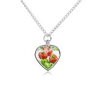 3D Vegetable Tomatoes Lettuce Personalized Pet Urn Necklace Keepsake Urn Pendant Cremation Jewelry Gifts for Dog Cat Lover