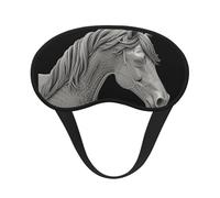 3D View Horse Sleep Mask for Side Sleeper Soft Breathable Sleeping Eye Mask Blackout Silk Eye Sleep Shade Cover with Elastic Strap Night Blindfold for Women Men Travel Nap