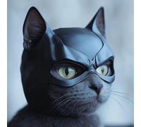 3D Vikings Batcat Mask - Hilarious Black Bat Mask for Cats, Pet Costume for Halloween or Everyday Fun