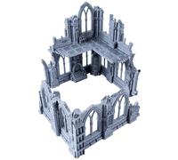 3D Vikings Bifurcated Ruin - Tabletop Scenery for 28/32mm RPGs and Wargames - Gothic Ruins Series - Set 2