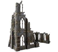 3D Vikings Gothic Ruins Series - Set 1: Three-storey Ruined Building and Adjacent First Floor Remnant 28/32mm Scale