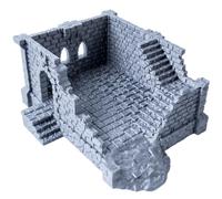 3D Vikings Ulvheim Ruins Series: Stone Ruined Outpost - Authentic Medieval & Fantasy Scenery for 28/32mm Tabletop RPGs and Wargames, Gray