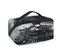 3D Vintage Steam Train Travel Makeup Bags for Women Men Girls Boys Wash Pouch Bag Portable Toiletry Cosmetic Toiletries Organizer Shower Bag