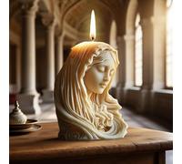 3D Virgin Mary Silicone Candle Moulds, Mary Statue Pillar Silicone Moulds, Resin Casting Moulds for DIY Epoxy Resin Craft & Home Decor, Silicone Molds for Soap & Scented Candle Making
