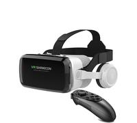3D Virtual Reality VR Headset with Integrated Bluetooth Earphones, Compatible with iOS/Android Devices, for iPhone/Samsung Phones, Ideal for Movies and Gaming