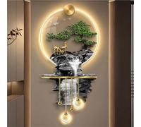3D Vision Wall Painting with Light, Wall Art Decor, Plug-in Power Supply Relief LED Decorative Painting, Stereo Hanging Painting, Landscape Wall Sculpture for Bedroom, Office(A,39.4x19.7in)
