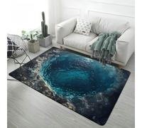 3D Visual Illusion Area Rug, Non-Slip Soft Decorative Floor Carpet, Underwater World Dinosaur Deep Sea Vortex Fissure Magma Carpet for Living Room Bedroom Kids Room Home Decor, 160x230 cm, Color 1