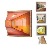 3D Visual Night Light, Optical Illusion Wall Lamp, LED Home Decoration Light, Three Dimensional Effect for Bedroom, Office, and Gallery, USB Charging, Unique Gift
