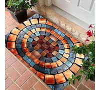 3D Visual Polyester Cloth Floor Mat for Household Bathroom Door, Absorbent and Non Slip Foot Mat, Easy to Maintain
