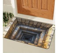 3D Visual Polyester Cloth Floor Mat for Household Bathroom Door, Absorbent and Non Slip Foot Mat, Easy to Maintain