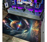 3D Visual Starry Sky Area Rug Galaxy Outer Space Soft Washable Carpet Non-Slip for Kids Boys Girls Bedroom Living Room Dining Room Study (3,120 * 200cm)