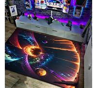 3D Visual Starry Sky Area Rug Galaxy Outer Space Soft Washable Carpet Non-Slip for Kids Boys Girls Bedroom Living Room Dining Room Study (4,180 * 200cm)