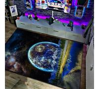 3D Visual Starry Sky Area Rug Galaxy Outer Space Soft Washable Carpet Non-Slip for Kids Boys Girls Bedroom Living Room Dining Room Study (5,160 * 240cm)