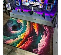 3D Visual Starry Sky Area Rug Galaxy Outer Space Soft Washable Carpet Non-Slip for Kids Boys Girls Bedroom Living Room Dining Room Study (6,180 * 200cm)