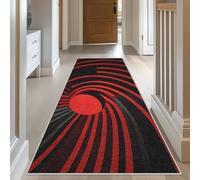 3D Vortex Illusion Hallway Runner Rug 80 x 150, Optical Illusion Runner Rugs for Kitchen Entryway, Non Slip Washable Long Carpet, Abstract Swirl Decor for Bedroom Living Room, Red(i1V243)