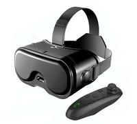 3D VR Glasses Virtual Reality Headset, 360° Panoramic View, Anti-Blue Light, Adjustable Pupil Distance, Universal 3D VR Headset for 5-7" Smartphone for Watch Movies,Y1 Black Handle