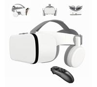 3D VR Headset for Phone, Wireless Bluetooth VR Headset VR Goggles, Compatible for Android Phones and iPhone 16 16e15 15 Pro 14 13 12 11 etc. Nice Gift (White)