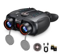 3D VR Night Vision Goggles with Electronic Compass, Rechargeable Binoculars Featuring 6X Digital Zoom, 150-Inch Screen Equivalent, Dual-Lens Diopter Adjustment