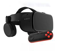 3D VR Virtual Reality Headset With Remote Controller, Stereo VR Viewer For IMAX Movies And Games Bluetooth Wireless VR Glasses Compatible With 4.7-6.3" IPhone IOS/Android (Color : Black, Size : 051