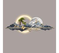 3D Wall Art Clock Decor with LED Lights for Living Room, Bedroom | 3D Wall Art Clock with LED Lights - Stylish Home Decor for Living Room, Bedroom, Office, and Entrance