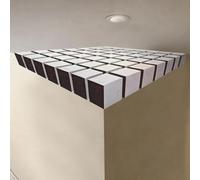 3D Wall Art Corner Stickers, Large Optical Illusion Impossible Corner Wall Art Decal, Cool 3D Optical Illusion Cube Design Sticker for Home Office Dorm Decor