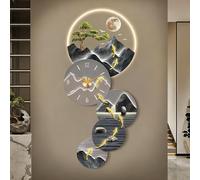 3D Wall Art Decor Clock - Large Sculpture Painting with LED Lights for Living Room, Bedroom, Entrance, Office Decor,