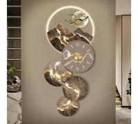 3D Wall Art Decor Clock - Large Sculpture Painting with LED Lights for Living Room, Bedroom, Entrance, Office Decor,