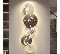 3D Wall Art Decor Clock with LED Light - Large Silent Sculpture for Living Room and Bedroom Home Decoration