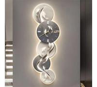 3D Wall Art Decor Clock with LED Light - Large Silent Sculpture for Living Room and Bedroom Home Decoration