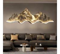 3D Wall Art Decor,Luxury Living Room Decorative Paintings,Wall Art for Sofa Background with a Mountain Motif,and High-End Mountain and Water Landscape Wall Art with Integrated Lighting. G,150 * 50