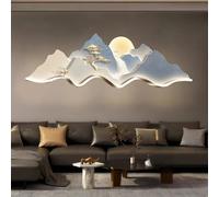 3D Wall Art Decor,Luxury Living Room Decorative Paintings,Wall Art for Sofa Background with a Mountain Motif,and High-End Mountain and Water Landscape Wall Art with Integrated Lighting. D,120 * 40