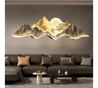 3D Wall Art Decor,Luxury Living Room Decorative Paintings,Wall Art for Sofa Background with a Mountain Motif,and High-End Mountain and Water Landscape Wall Art with Integrated Lighting. B,150 * 50