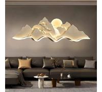 3D Wall Art Decor,Luxury Living Room Decorative Paintings,Wall Art for Sofa Background with a Mountain Motif,and High-End Mountain and Water Landscape Wall Art with Integrated Lighting. E,120 * 40