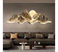 3D Wall Art Decor,Luxury Living Room Decorative Paintings,Wall Art for Sofa Background with a Mountain Motif,and High-End Mountain and Water Landscape Wall Art with Integrated Lighting. A,120 * 40