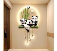 3D Wall Art Decor Modern, 3D Wall Sculptures Art with LED Light Porch, Decorative Painting for Entrance, for Living Room, Bedroom & Hallway, Modern Vertical Hanging(Gold 22,60*136cm/24*53.5in)