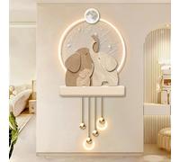 3D Wall Art Decor Modern, 3D Wall Sculptures Art with LED Light Porch, Decorative Painting for Entrance, for Living Room, Bedroom & Hallway, Modern Vertical Hanging(Gold 12,50*110cm/20*43.3in)