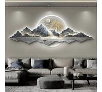 3D Wall Art Décor - Traditional Chinese Welcoming Pine Wall Hanging Painting with LED Light - Handmade Oriental Home Sculpture for Elegant Interior Decoration