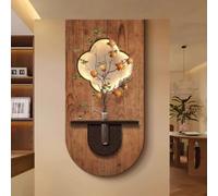 3D Wall Art Decor with Glass Vases and LED, Vintage Decorative Painting for Hallway and Entrance, Creative Wall Hanging Sculpture