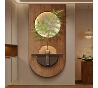 3D Wall Art Decor with Glass Vases and LED, Vintage Decorative Painting for Hallway and Entrance, Creative Wall Hanging Sculpture