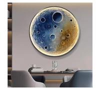 3D Wall Art Decor With LED Light, 3D Three-dimensional Moon Wall Lamp Relief Mural Lamp For Living Room, Bedroom Gaming Room, Hotel Decor, Birthday Gifts For Friends(Color:Multi-colored,Size:40cm)