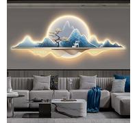 3D Wall Art Decor with LED Light, Wall Hanging Mural Sculpture for Home, Living Room, Study, Bedroom Decoration, 150 x 50 cm