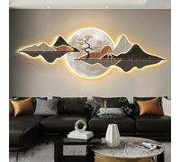 3D Wall Art Decor with LED Light, Wall Hanging Mural Sculpture for Home, Living Room, Study, Bedroom Decoration, 150 x 50 cm