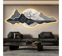 3D Wall Art Decor with LED Light, Wall Hanging Mural Sculpture for Home, Living Room, Study, Bedroom Decoration, 150 x 50 cm
