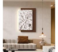 3D Wall Art Decor With LED Lights,3D Textured Abstract Wall Art With LED Ambient Light, Modern Minimalist Decor With Metal Sphere Accent For Living Room & Entryway (size_name 28 * 39.4in)