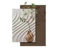 3D Wall Art Decor with LED Lights, Hand-Painted Sandstone Texture Vase Design, Textured Modern Wall Art for Entryway and Living Room