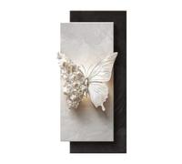 3D Wall Art Decor With LED Lights,Modern 3D Butterfly & Floral Wall Art With LED Light, Textured Decor For Entryway,Plug-in Power Supply For Living Room Bedroom Office Entry (BlackA 23.6 * 47.