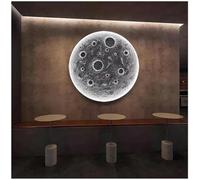 3D Wall Art Decoration and LED Lamps, 3D Three-Dimensional Lunas Wall Lamp